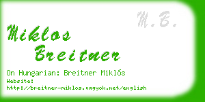 miklos breitner business card
