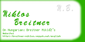 miklos breitner business card
